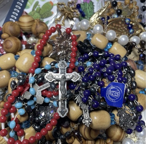 Vintage rosary lot random - vintage,